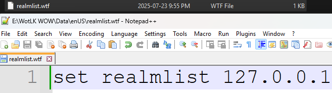 Realmlist Bearbeiten